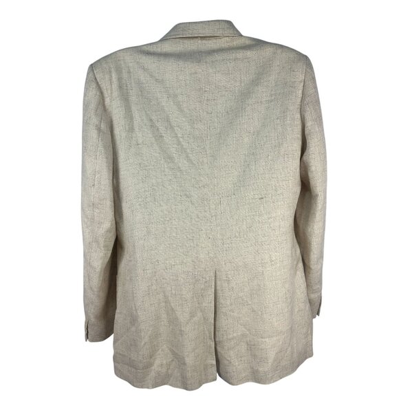 Wm F Farah Mens Beige Blazer Jacket 2 Button Single Breasted Notch Lapel Sz 44L - Picture 2 of 5